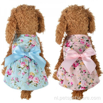 Promotie mooie bloemen huisdierhond jurk vestidos